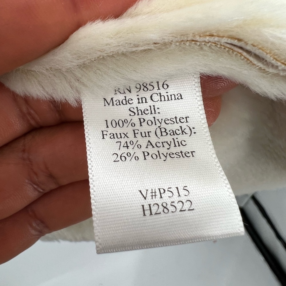 Coldwater Creek white faux leather jacket size M - Picture 5 of 9